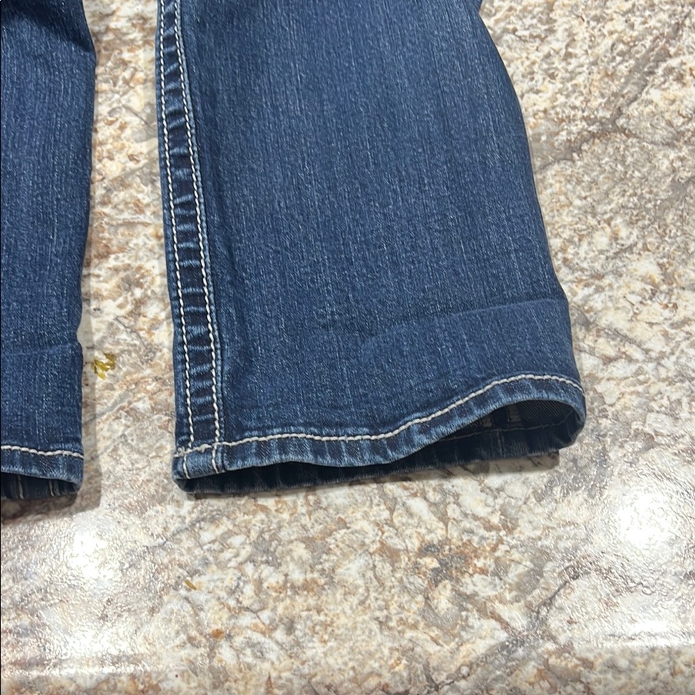 Miss Me Blue Boyfriend Jeans with Rhinestone Embellishments - Picture 8 of 12